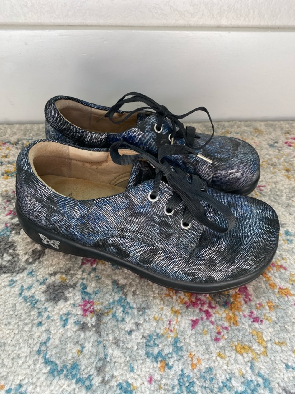 Alegria | Kimi stone rose lace up clogs